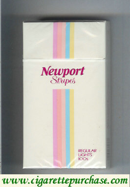 Newport Stripes Regular Lights 100s cigarettes hard box
